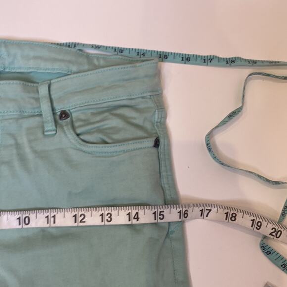 Kut from the Kloth Diana Skinny Mint Green Denim Jeans EUC Sz 6 Stretchy Midrise - Picture 11 of 11